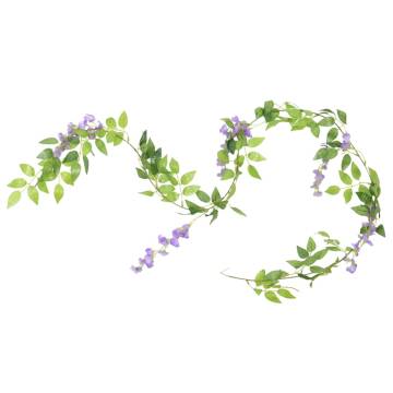 Artificial Flower Garlands - 6 pcs Purple 200 cm | HipoMarket