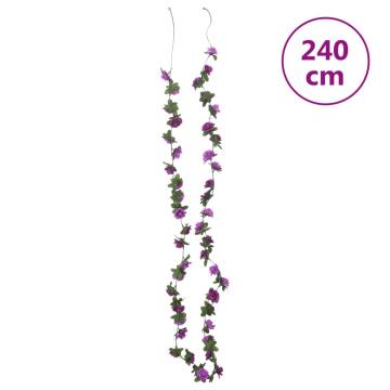 Artificial Flower Garlands - Light Purple 240 cm | Hipo Market