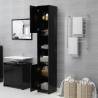 Stylish Black Bathroom Cabinet - 30x30x183.5 cm