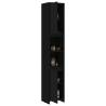 Stylish Black Bathroom Cabinet - 30x30x183.5 cm