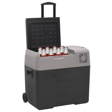 Cool Box with Wheel and Adapter - Portable 50L Cooler