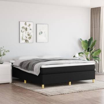 Box Spring Bed Frame Black 180x200 cm | Super King Fabric