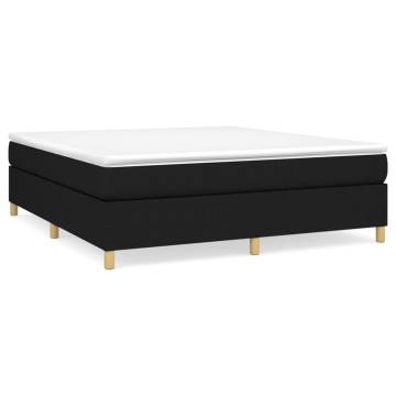 Box Spring Bed Frame Black 180x200 cm | Super King Fabric