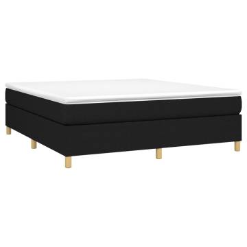 Box Spring Bed Frame Black 180x200 cm | Super King Fabric