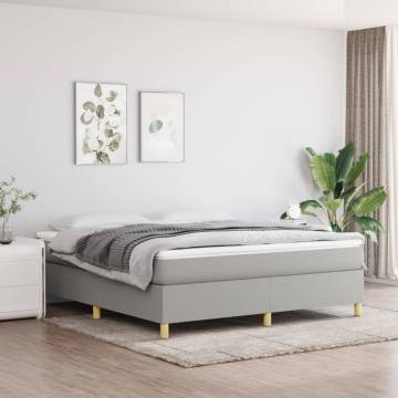 Light Grey Box Spring Bed Frame 180x200cm | Hipomarket