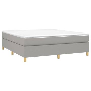 Light Grey Box Spring Bed Frame 180x200cm | Hipomarket