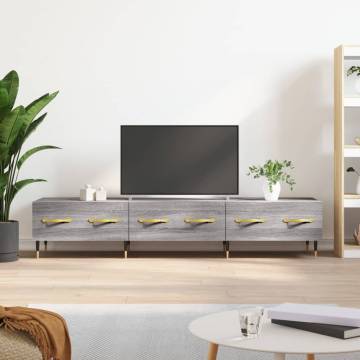 Stylish Grey Sonoma TV Cabinet - 150x36x30 cm Engineering Wood