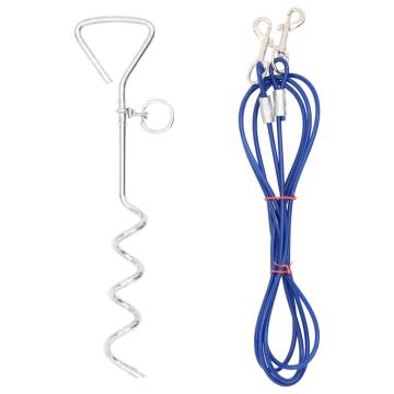 Dog Tie Out Cable with Ground Stake 5m - Safe & Durable