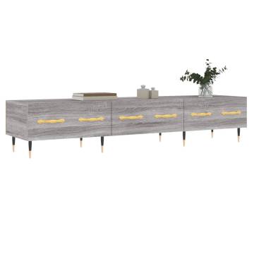 Stylish Grey Sonoma TV Cabinet - 150x36x30 cm Engineering Wood