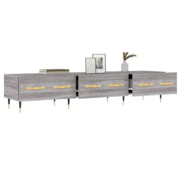 Stylish Grey Sonoma TV Cabinet - 150x36x30 cm Engineering Wood