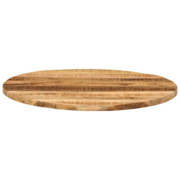 Round Solid Wood Table Top Ø 80x1.5 cm - Rustic Mango Finish