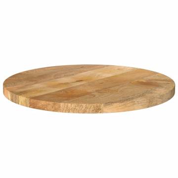 Round Solid Mango Wood Table Top Ø 40x3.8 cm - Rustic Charm