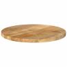 Round Solid Mango Wood Table Top Ø 40x3.8 cm - Rustic Charm