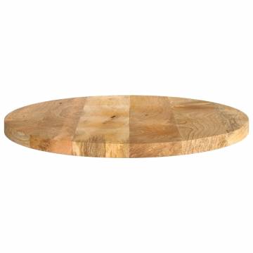 Round Solid Mango Wood Table Top Ø 40x3.8 cm - Rustic Charm