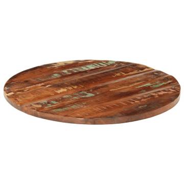 Round Solid Wood Table Top Ø 80x3.8 cm - Reclaimed Charm