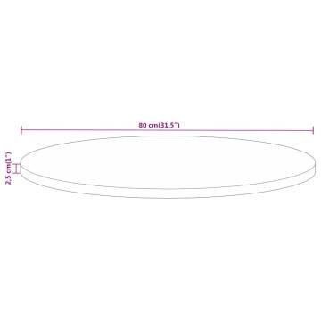 Round Solid Wood Mango Table Top Ø 80x2.5 cm | Hipo Market