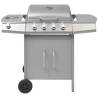 Gas Barbecue Grill 4+1 Cooking Zone - Silver