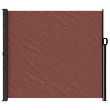 Retractable Side Awning Brown 180x500 cm - Privacy Screen