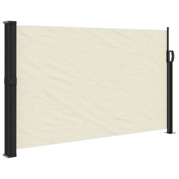 Retractable Side Awning Cream 120x500 cm - Instant Privacy