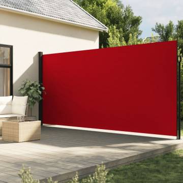 Retractable Side Awning Red 220x500 cm - Privacy & Protection