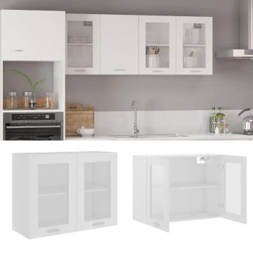 Hanging Glass Cabinet White 80x31x60 cm - Stylish Storage