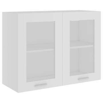 Hanging Glass Cabinet White 80x31x60 cm - Stylish Storage