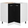 Corner Bottom Cabinet Black - Space-Saving Storage Solution