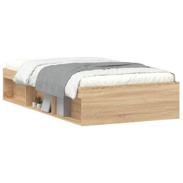 Sonoma Oak Bed Frame 90x190 cm - Modern & Practical Design