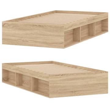 Sonoma Oak Bed Frame 90x190 cm - Modern & Practical Design