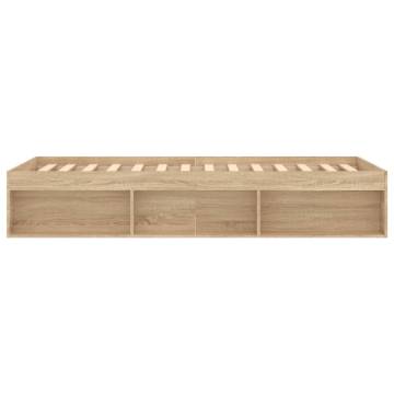 Sonoma Oak Bed Frame 90x190 cm - Modern & Practical Design