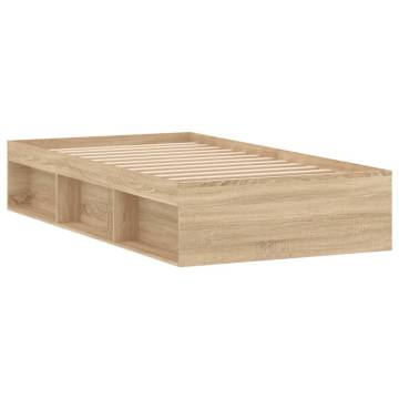 Sonoma Oak Bed Frame 90x190 cm - Modern & Practical Design