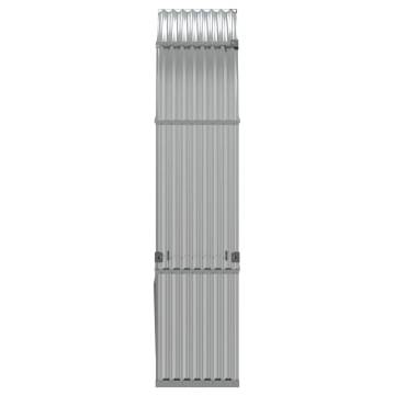 Log Holder Silver 120x45x210 cm - Galvanised Steel Storage