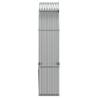 Log Holder Silver 120x45x210 cm - Galvanised Steel Storage