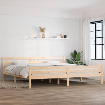 Solid Wood Bed Frame 200x200 cm | Modern Bedroom Furniture