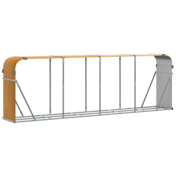 Log Holder Light Brown - Galvanised Steel 300x45x100 cm