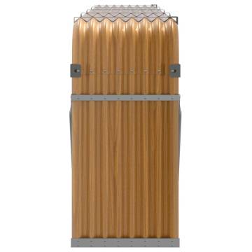 Log Holder Light Brown - Galvanised Steel 300x45x100 cm