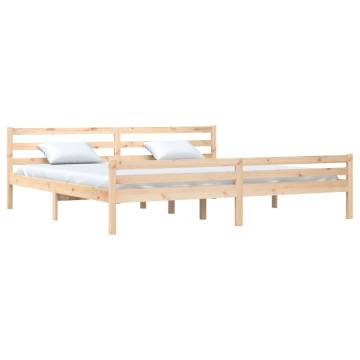 Solid Wood Bed Frame 200x200 cm | Modern Bedroom Furniture