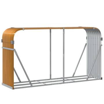 Log Holder Light Brown 180x45x100 cm | Galvanised Steel