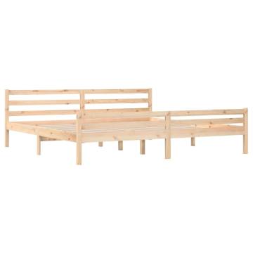 Solid Wood Bed Frame 200x200 cm | Modern Bedroom Furniture