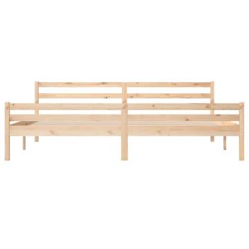 Solid Wood Bed Frame 200x200 cm | Modern Bedroom Furniture