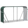 Sturdy Green Log Holder 180x45x100 cm in Galvanised Steel