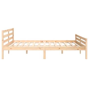 Solid Wood Bed Frame 200x200 cm | Modern Bedroom Furniture