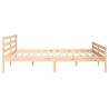 Solid Wood Bed Frame 200x200 cm | Modern Bedroom Furniture