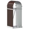 Log Holder Brown 40x45x100 cm - Durable Galvanised Steel