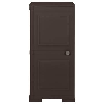 Plastic Cabinet 40x43x85.5 cm - Brown Wood Design Storage