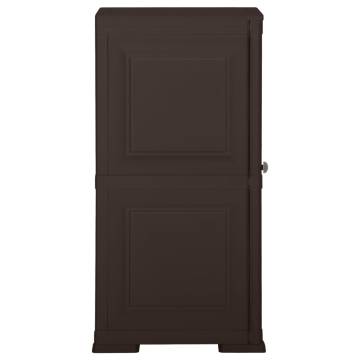 Plastic Cabinet 40x43x85.5 cm - Brown Wood Design Storage