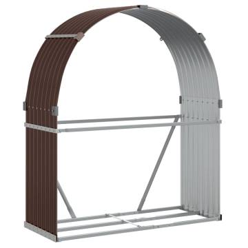 Log Holder Brown 120x45x140 cm | Galvanised Steel Storage