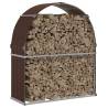 Log Holder Brown 120x45x140 cm | Galvanised Steel Storage