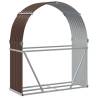 Log Holder Brown 120x45x140 cm | Galvanised Steel Storage