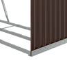 Log Holder Brown 120x45x140 cm | Galvanised Steel Storage